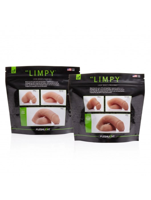 Мягкий имитатор пениса Fleshton Limpy среднего размера - 17 см. - Fleshlight - купить с доставкой в Челябинске