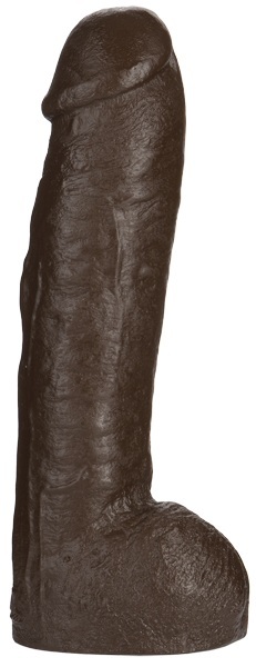 Большая насадка для трусиков Vac-U-Lock Realistic Hung - 31,7 см. - Doc Johnson - купить с доставкой в Челябинске