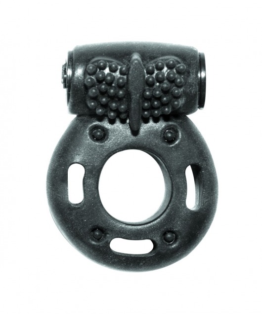 Черное эрекционное кольцо с вибрацией Rings Axle-pin - Lola Games - в Челябинске купить с доставкой