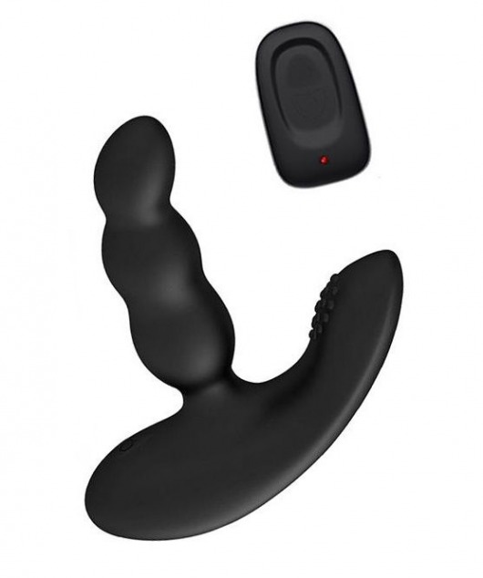 Черный силиконовый стимулятор простаты Levett Nitoc с пультом ДУ - Levett - в Челябинске купить с доставкой