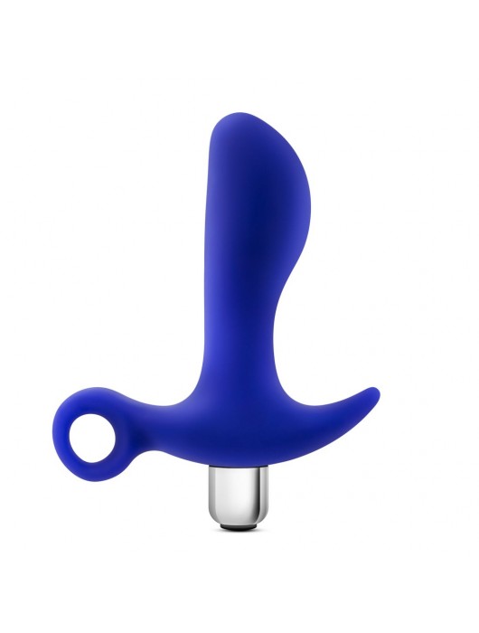 Синий стимулятор простаты с ручкой-кольцом Performance Prostimulator 02 - Blush Novelties - в Челябинске купить с доставкой