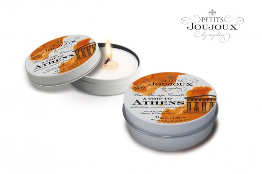Массажная свеча Petits Joujoux Athens с ароматом муската и пачули - 33 гр. - MyStim - купить с доставкой в Челябинске