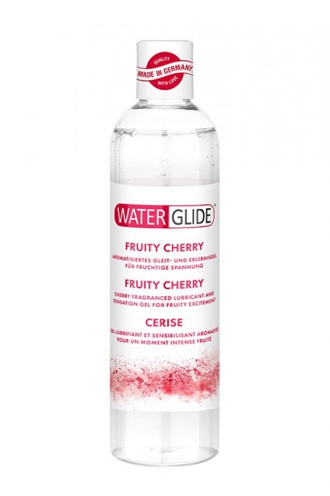 Лубрикант на водной основе с ароматом вишни FRUITY CHERRY - 300 мл. - Waterglide - купить с доставкой в Челябинске