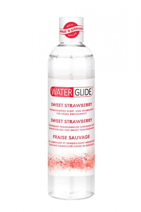 Лубрикант на водной основе с ароматом клубники SWEET STRAWBERRY - 300 мл. - Waterglide - купить с доставкой в Челябинске