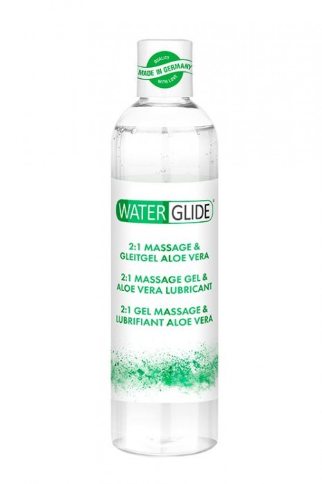 Гель-смазка 2-в-1 MASSAGE   LUBRICANT ALOE VERA - 300 мл. - Waterglide - купить с доставкой в Челябинске