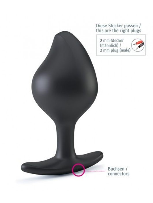 Анальная пробка Rocking Force L для электростимуляции - 10,5 см. - MyStim - купить с доставкой в Челябинске