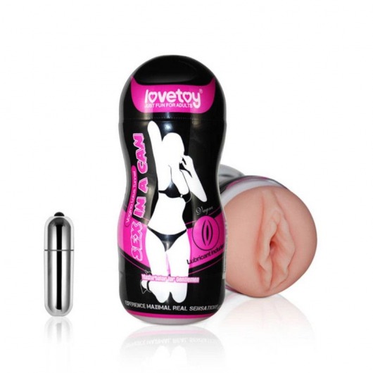 Мастурбатор-вагина Sex In A Can Vibra Vagina Tunnel - Lovetoy - в Челябинске купить с доставкой