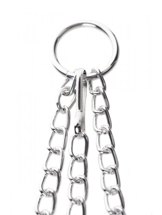 Черно-серебристые зажимы для сосков с кольцом для пениса TOYFA Metal - ToyFa - купить с доставкой в Челябинске