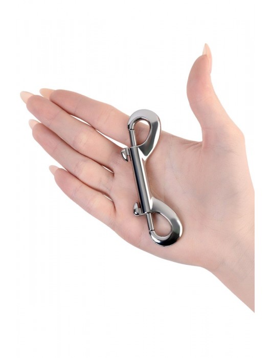 Серебристый двухсторонний карабин TOYFA Metal - ToyFa - купить с доставкой в Челябинске