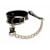 Черный ошейник с поводком из эко-кожи - БДСМ Арсенал - купить с доставкой в Челябинске Черный ошейник с поводком из эко-кожи - БДСМ Арсенал - купить с доставкой в Челябинске