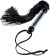 Черный мини-флоггер с резиновыми хвостами - 26 см. - ToyFa - купить с доставкой в Челябинске