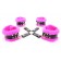Набор фиксаторов краб с розовым мехом BDSM Light - БДСМ Арсенал - купить с доставкой в Челябинске